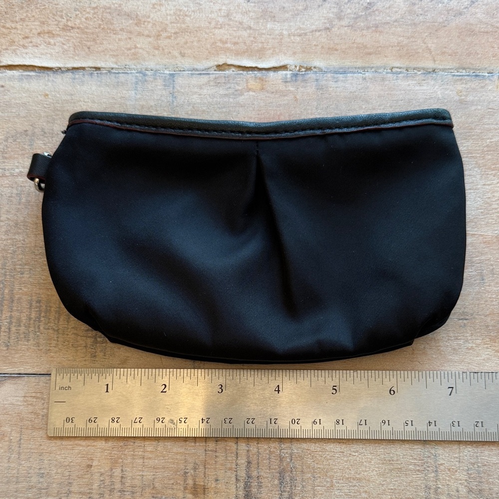MZ Wallace black nylon and leather pouch